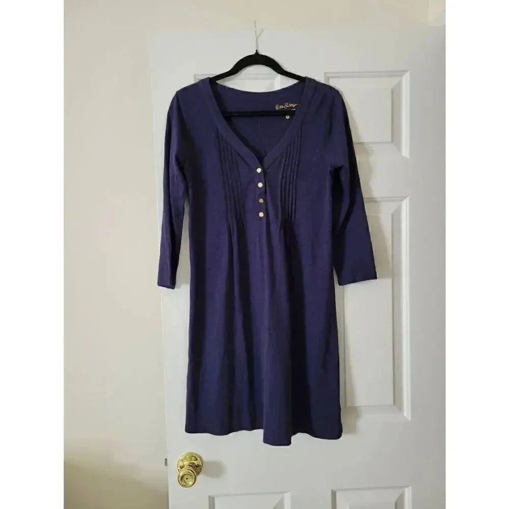 Lilly Pulitzer navy cotton dress S